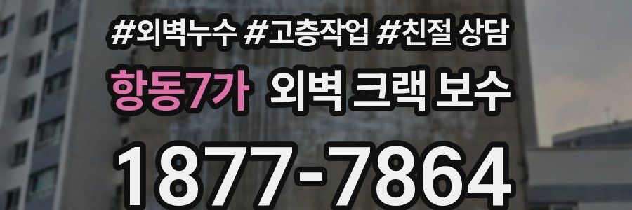 항동7가 외벽 크랙 보수