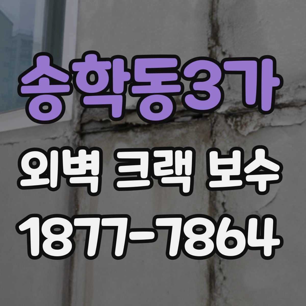 송학동3가 외벽 크랙 보수