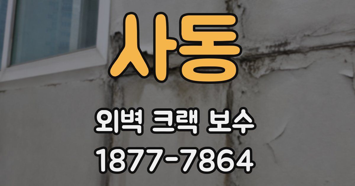 사동 외벽 크랙 보수