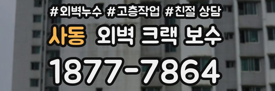 사동 외벽 크랙 보수