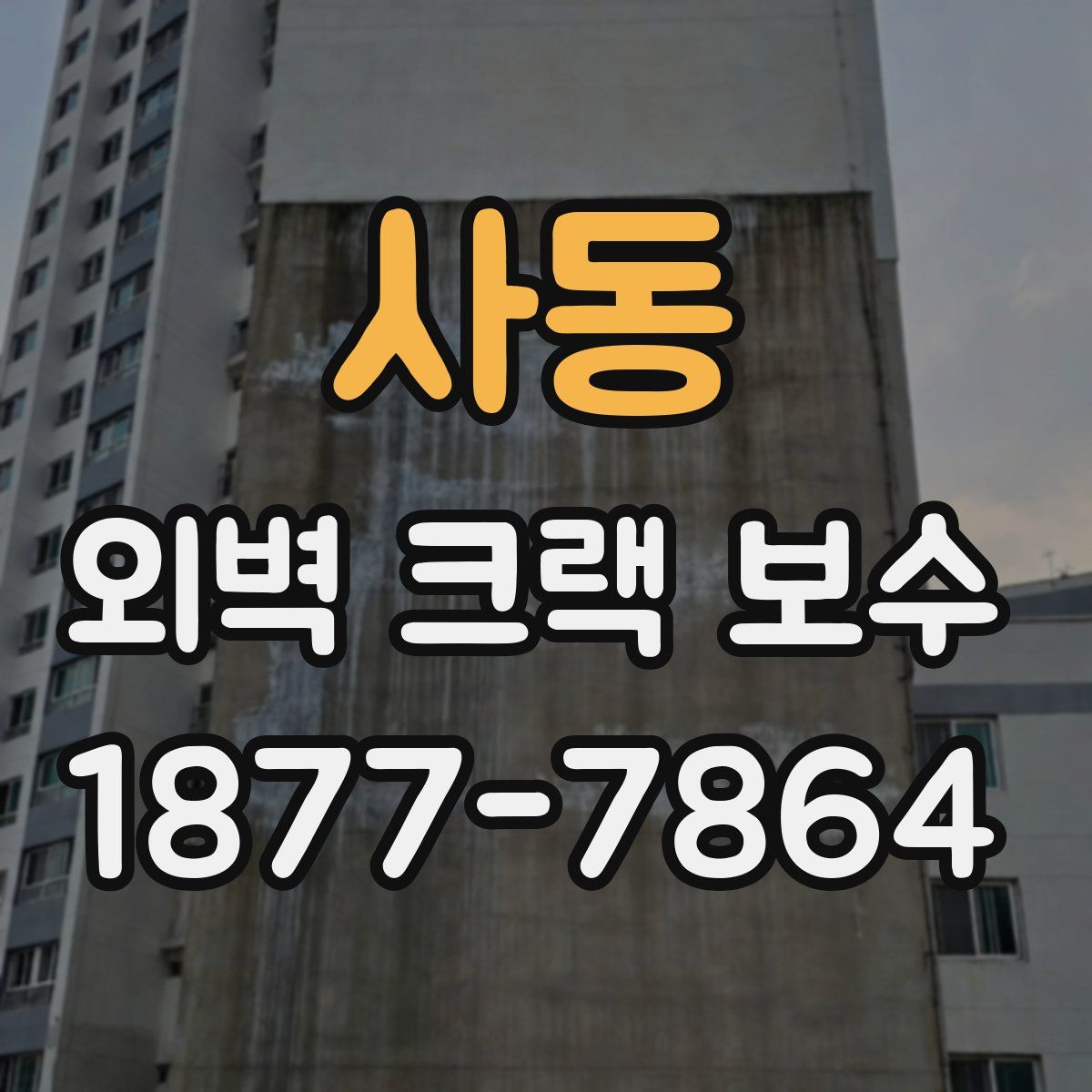 사동 외벽 크랙 보수