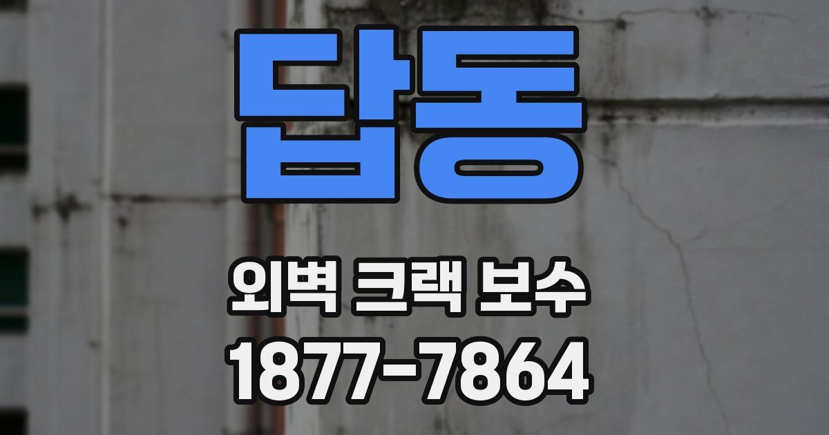 답동 외벽 크랙 보수