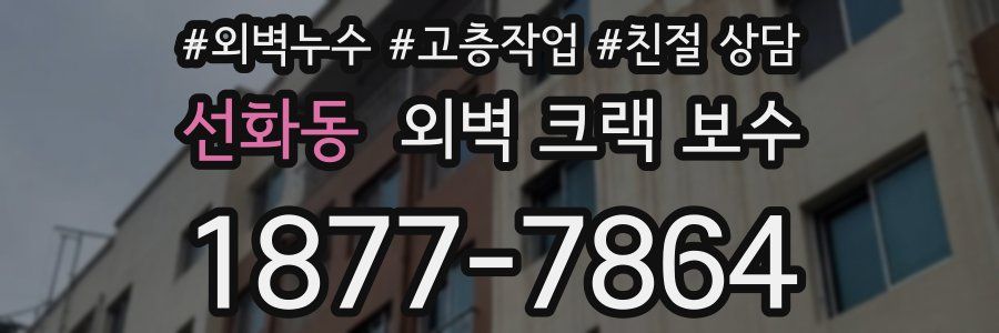 선화동 외벽 크랙 보수