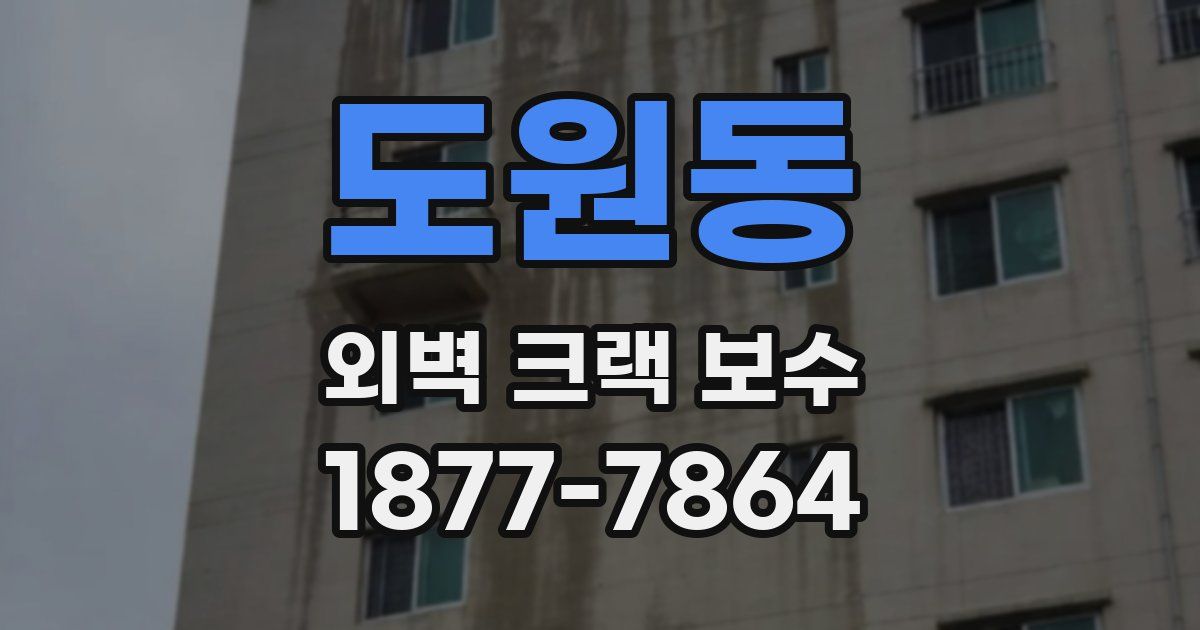 도원동 외벽 크랙 보수
