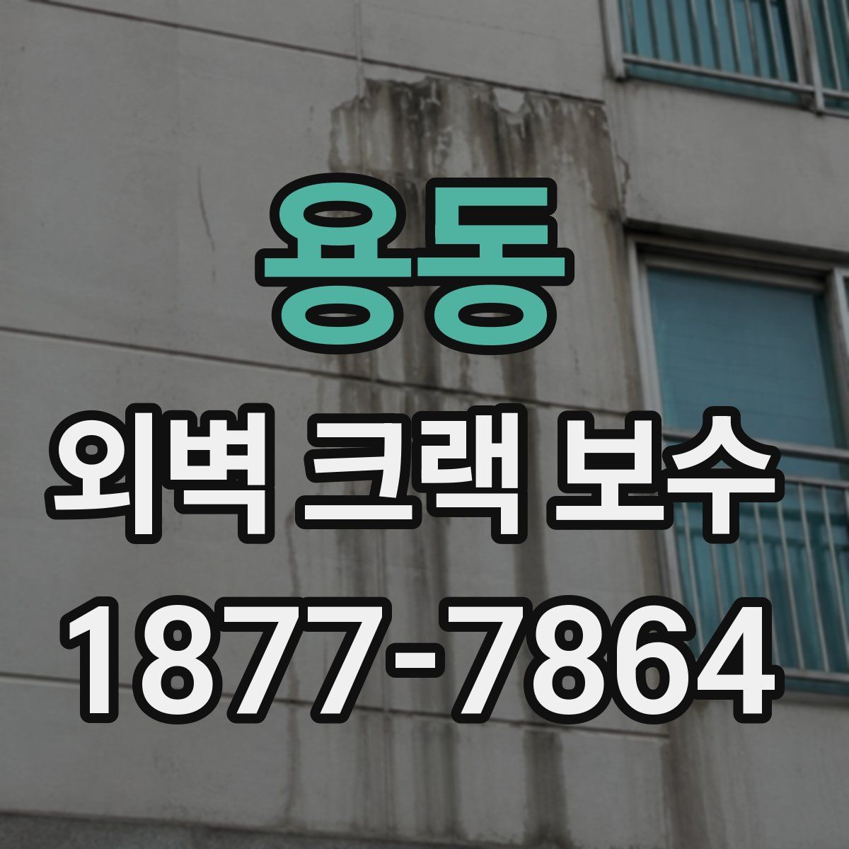 용동 외벽 크랙 보수