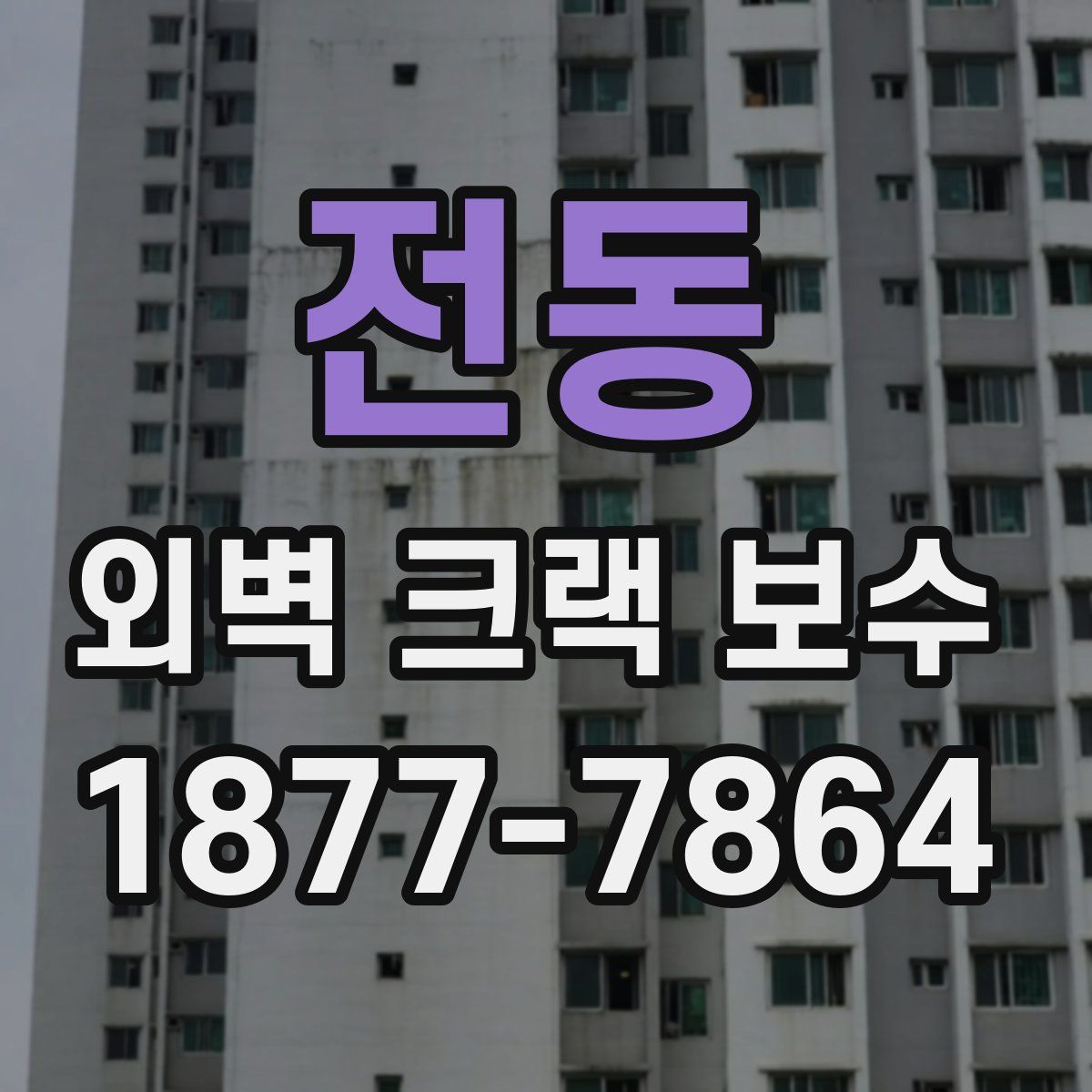 전동 외벽 크랙 보수