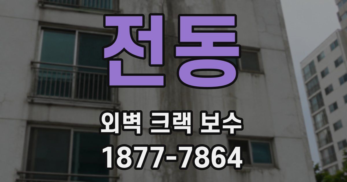 전동 외벽 크랙 보수