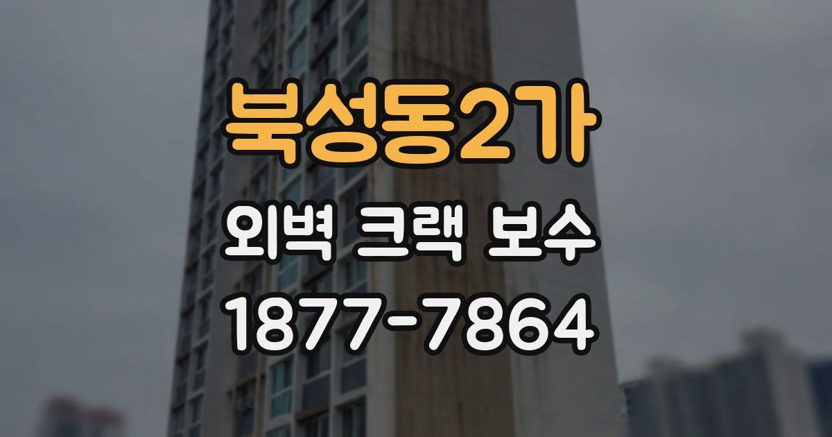 북성동2가 외벽 크랙 보수