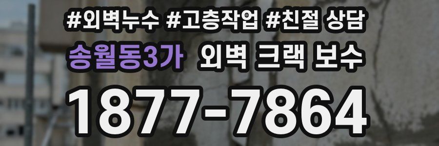 송월동3가 외벽 크랙 보수