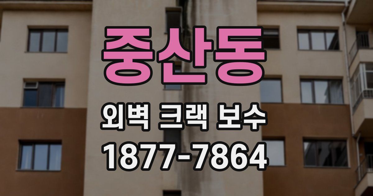 중산동 외벽 크랙 보수