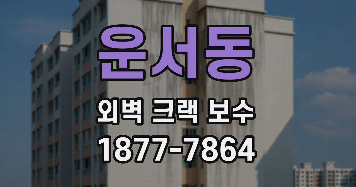 운서동 외벽 크랙 보수