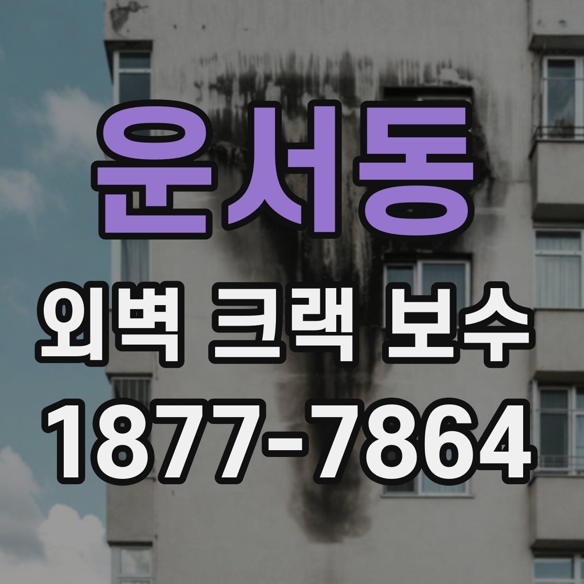 운서동 외벽 크랙 보수