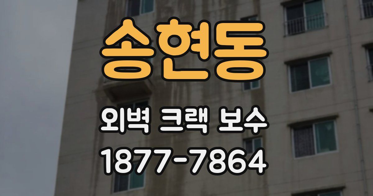 송현동 외벽 크랙 보수