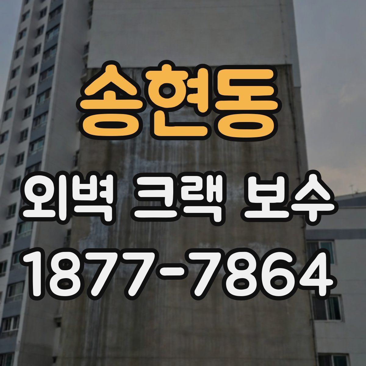 송현동 외벽 크랙 보수