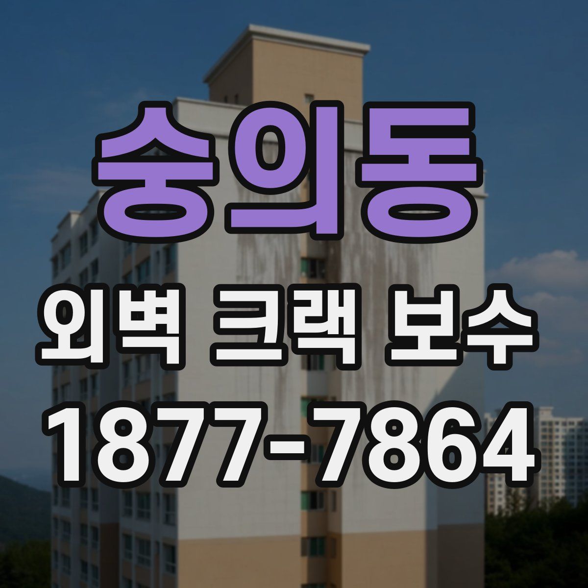 숭의동 외벽 크랙 보수