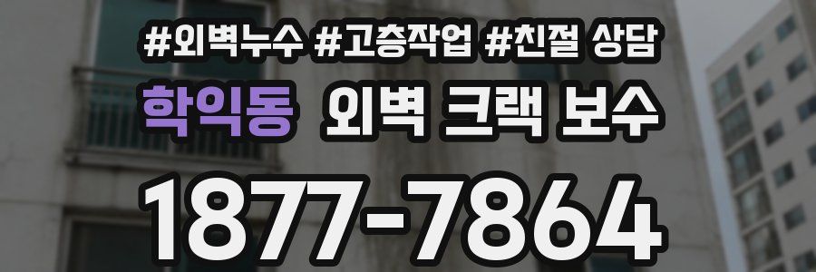 학익동 외벽 크랙 보수