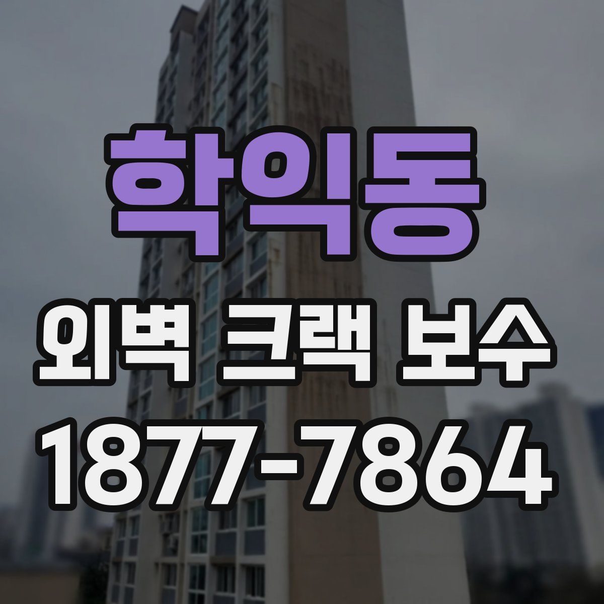 학익동 외벽 크랙 보수