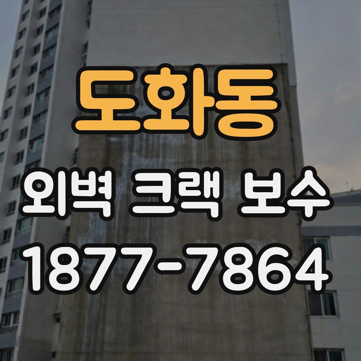 도화동 외벽 크랙 보수