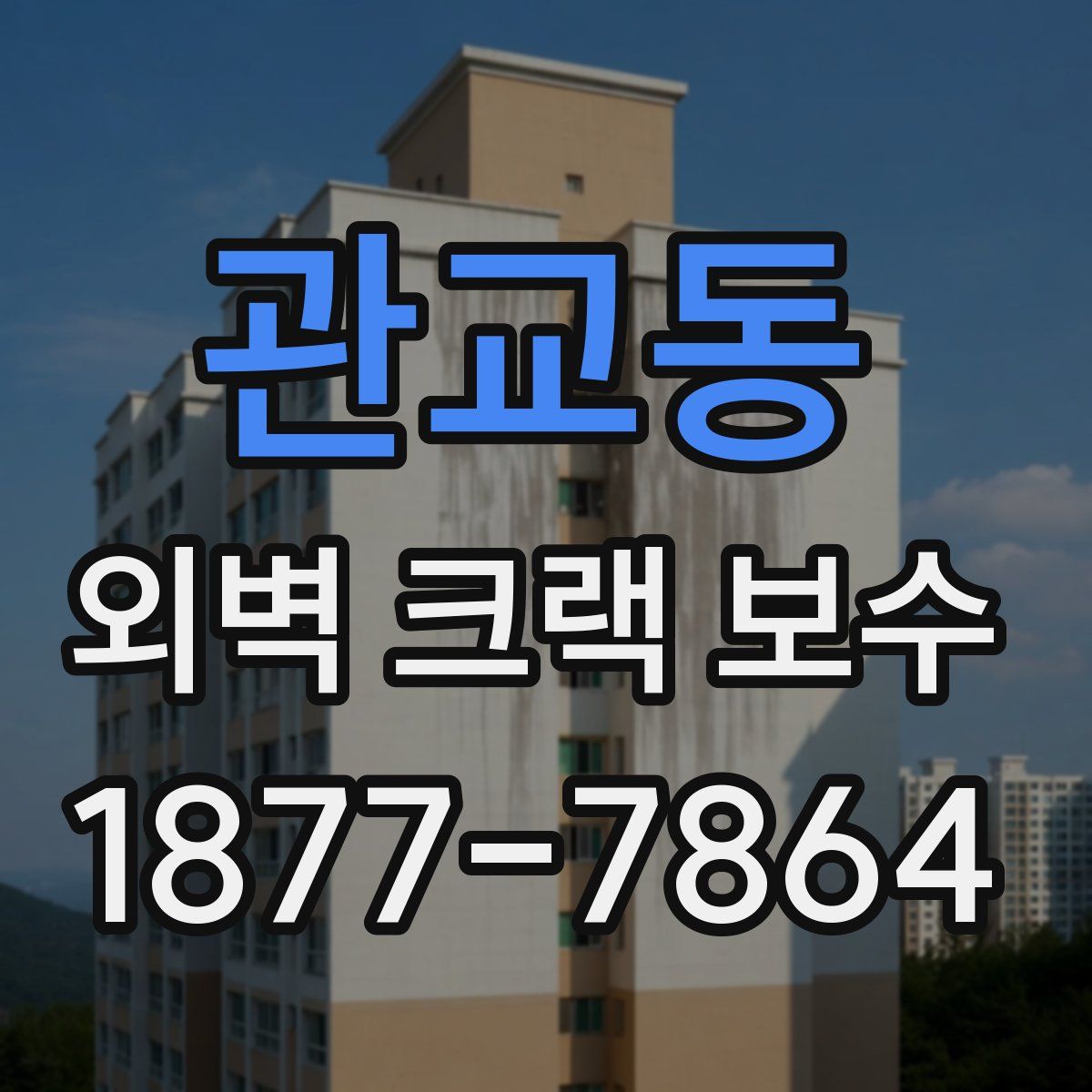 관교동 외벽 크랙 보수