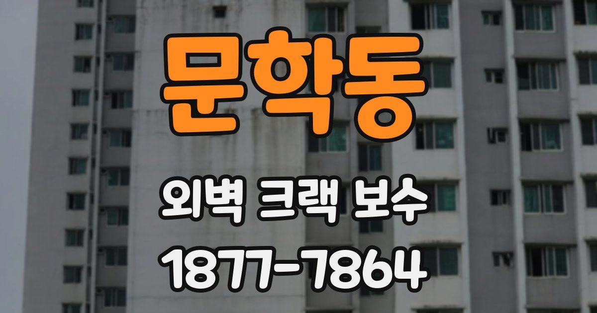문학동 외벽 크랙 보수