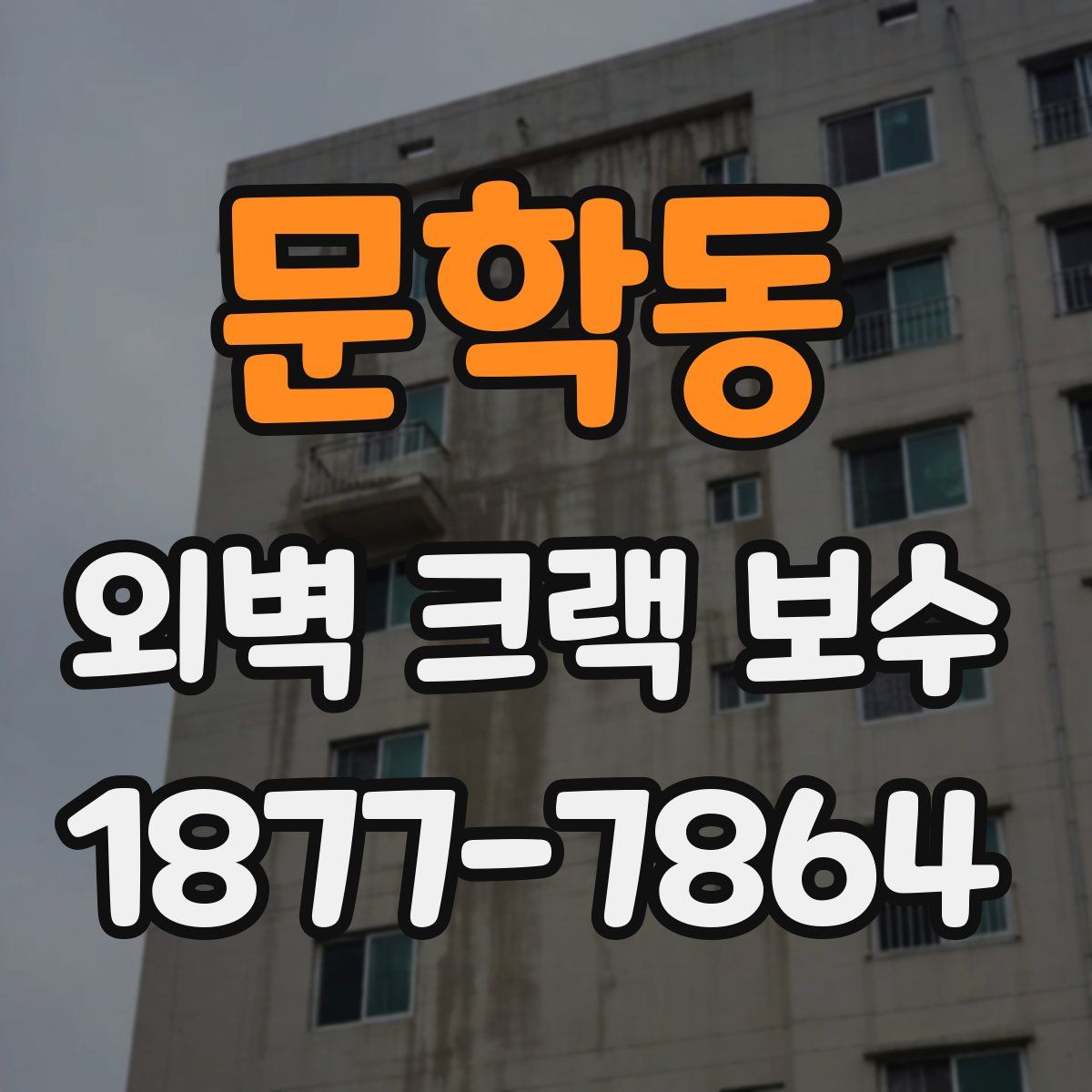문학동 외벽 크랙 보수