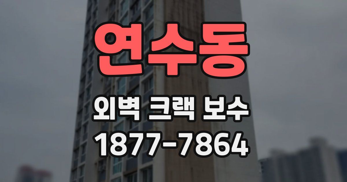 연수동 외벽 크랙 보수
