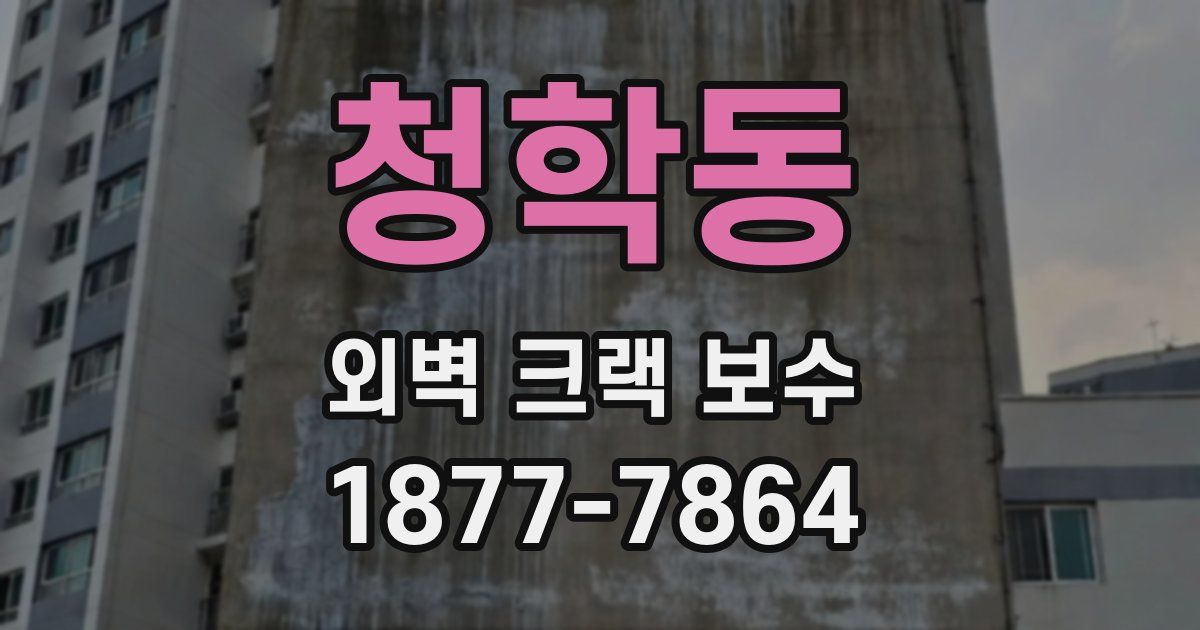 청학동 외벽 크랙 보수