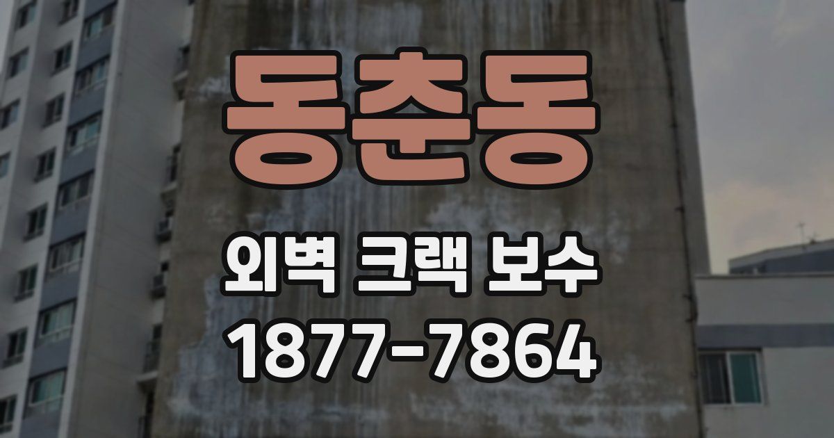 동춘동 외벽 크랙 보수