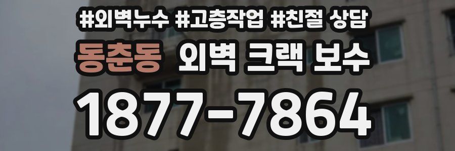 동춘동 외벽 크랙 보수