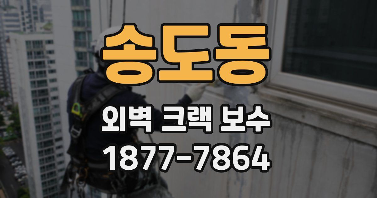 송도동 외벽 크랙 보수
