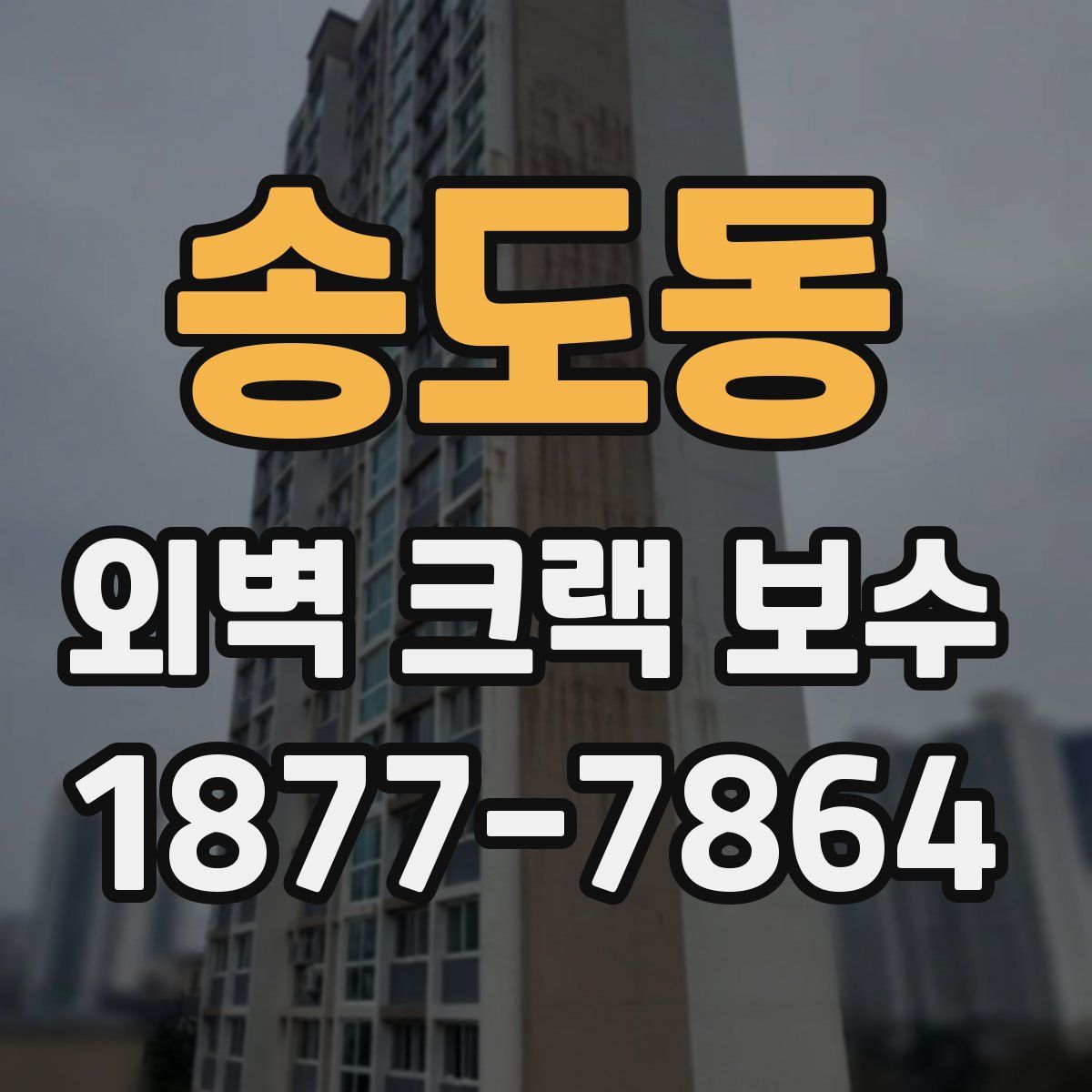 송도동 외벽 크랙 보수