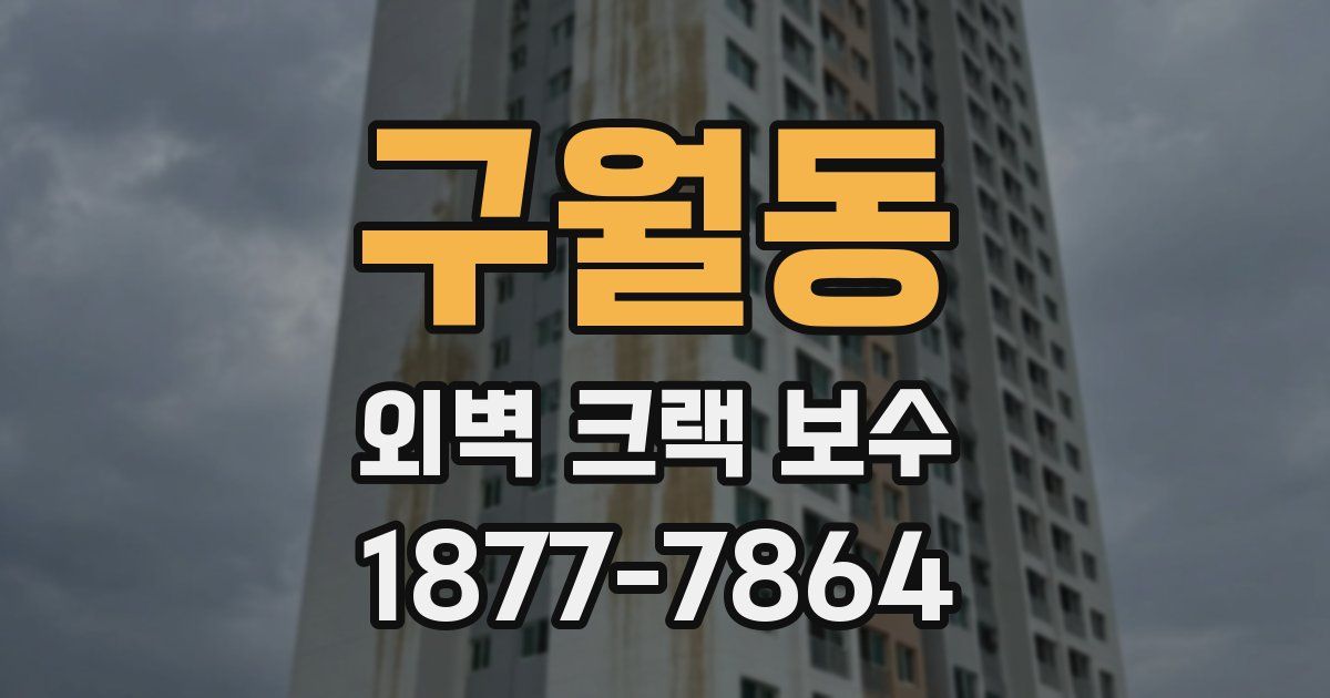 구월동 외벽 크랙 보수