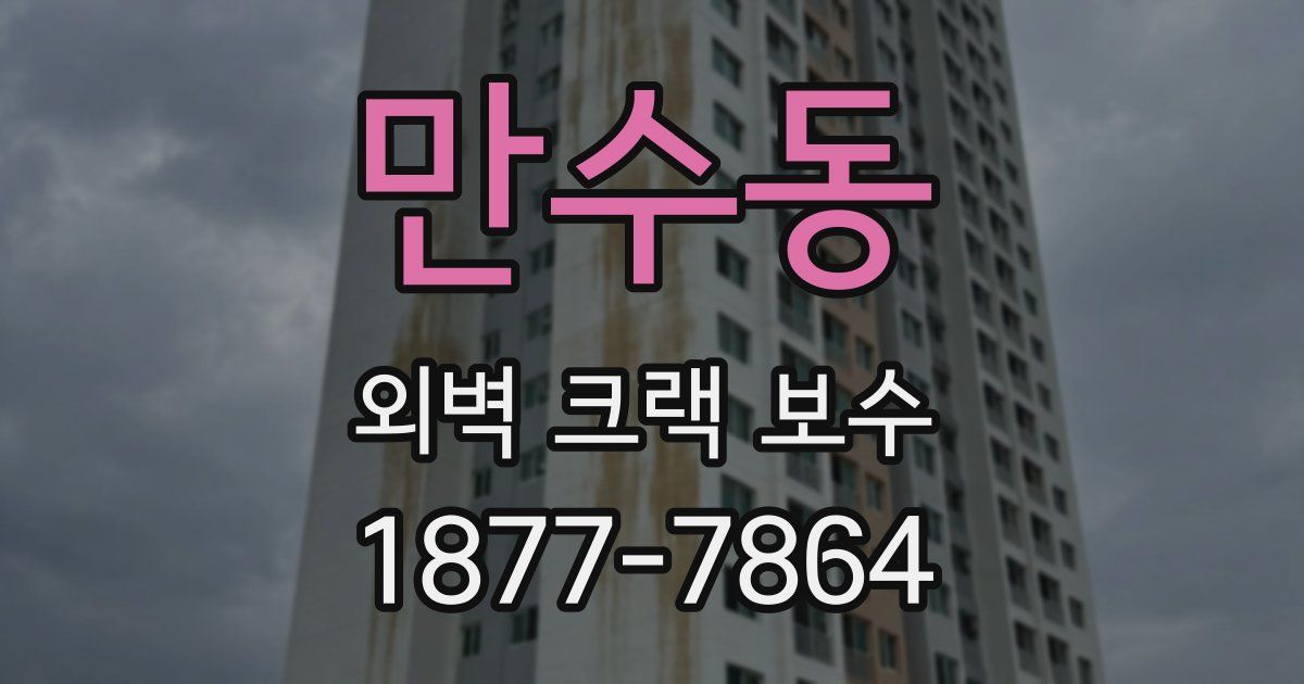만수동 외벽 크랙 보수