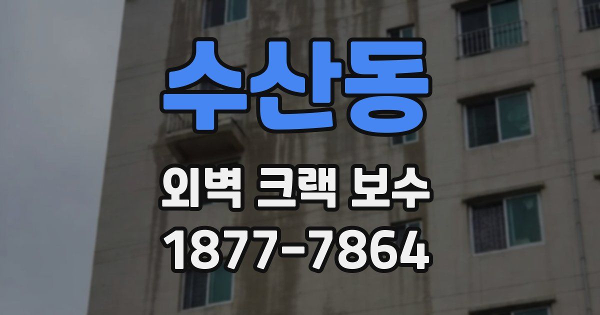 수산동 외벽 크랙 보수