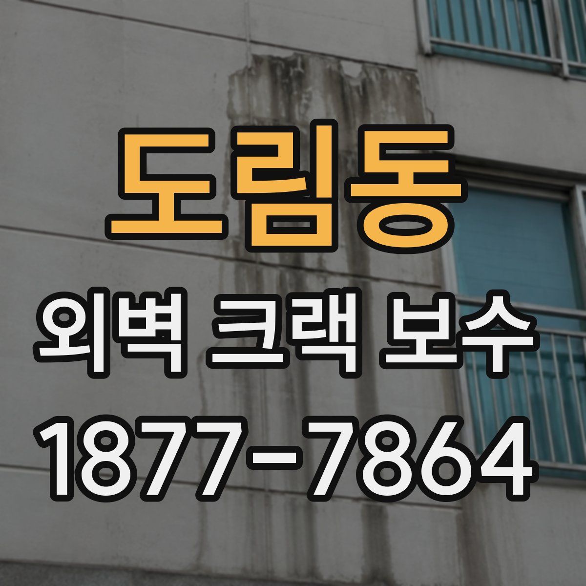 도림동 외벽 크랙 보수