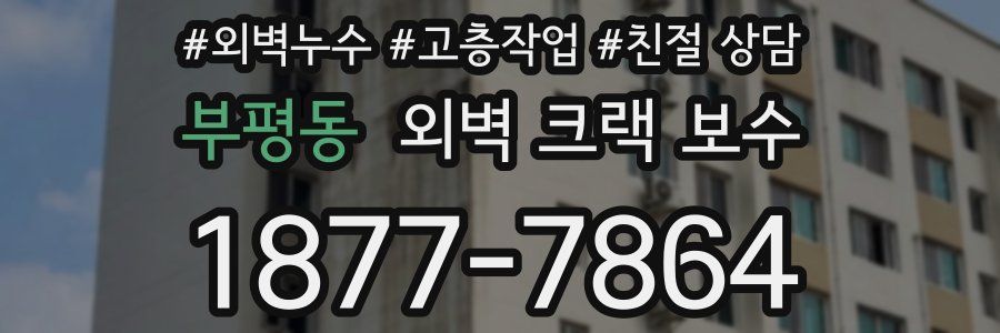 부평동 외벽 크랙 보수