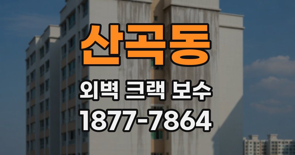 산곡동 외벽 크랙 보수