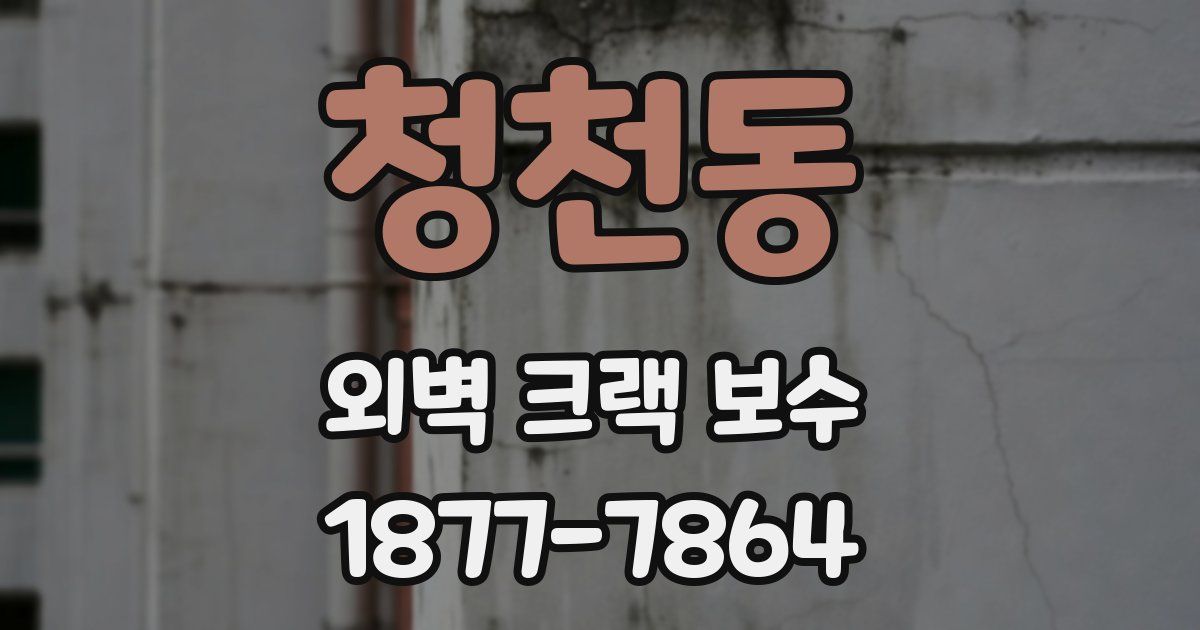 청천동 외벽 크랙 보수