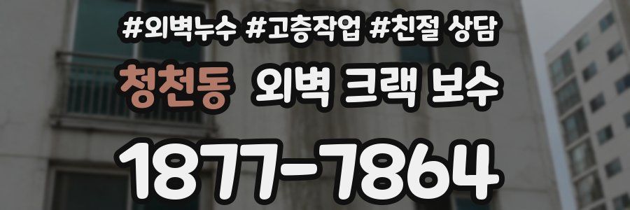청천동 외벽 크랙 보수