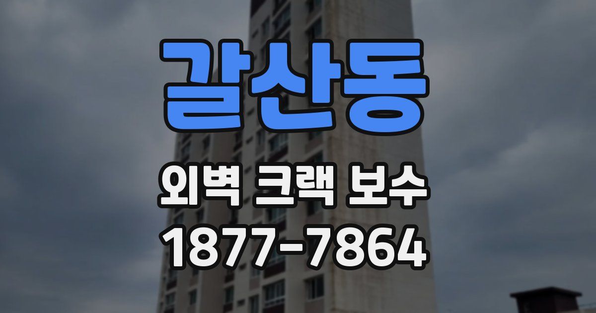 갈산동 외벽 크랙 보수