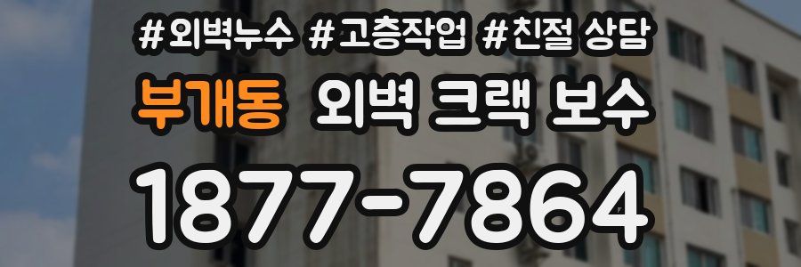 부개동 외벽 크랙 보수