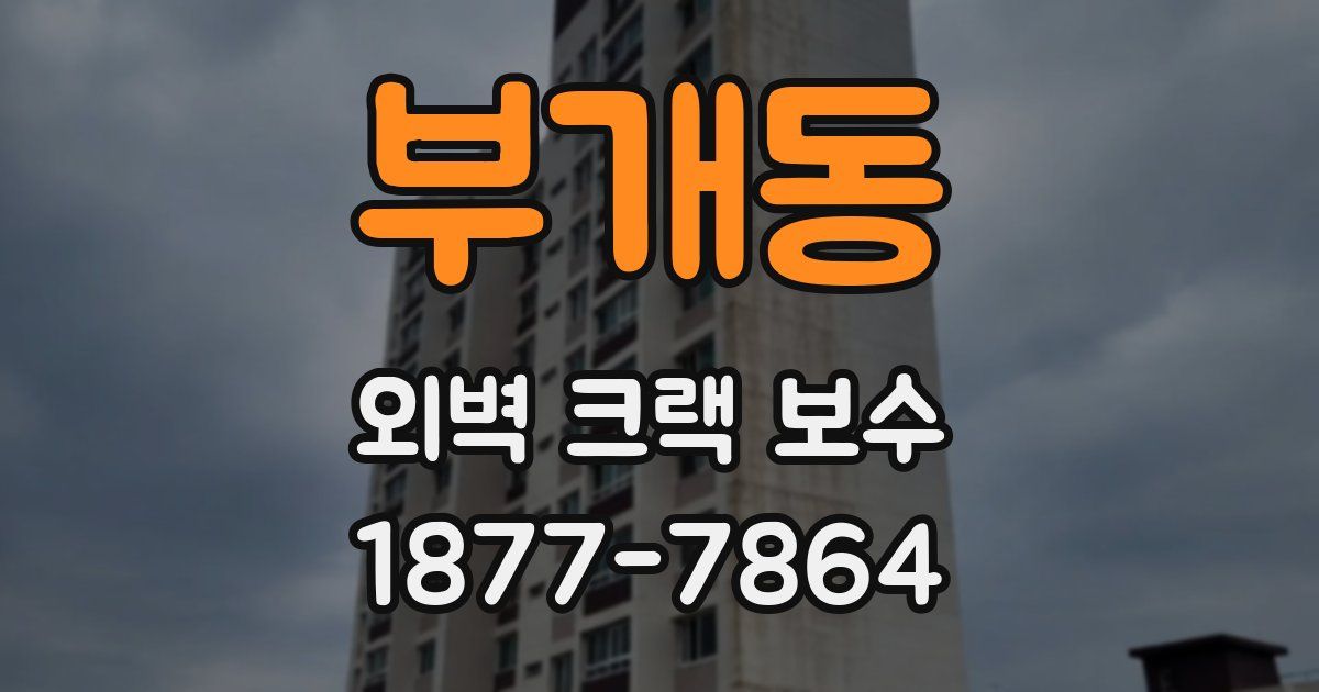 부개동 외벽 크랙 보수