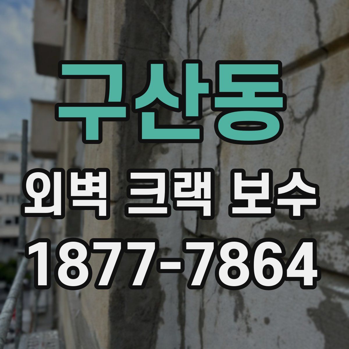 구산동 외벽 크랙 보수