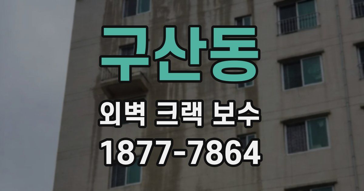 구산동 외벽 크랙 보수