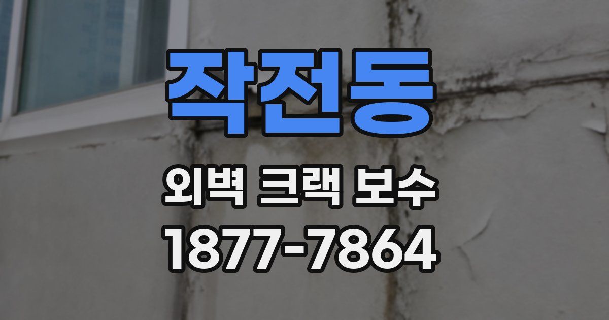 작전동 외벽 크랙 보수