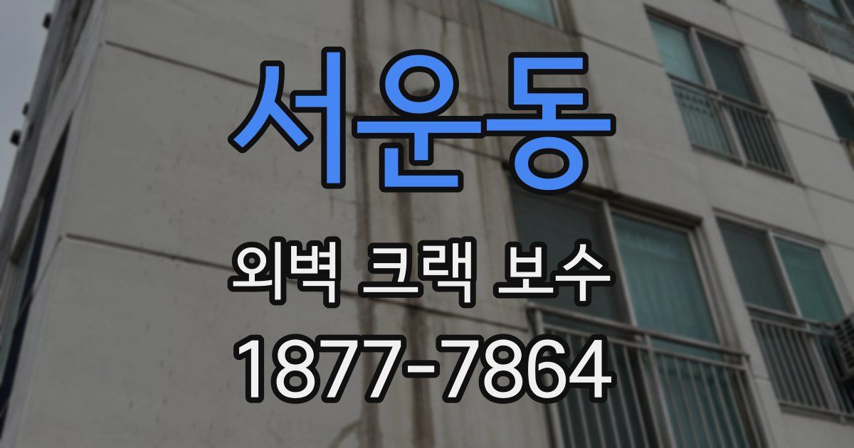 서운동 외벽 크랙 보수