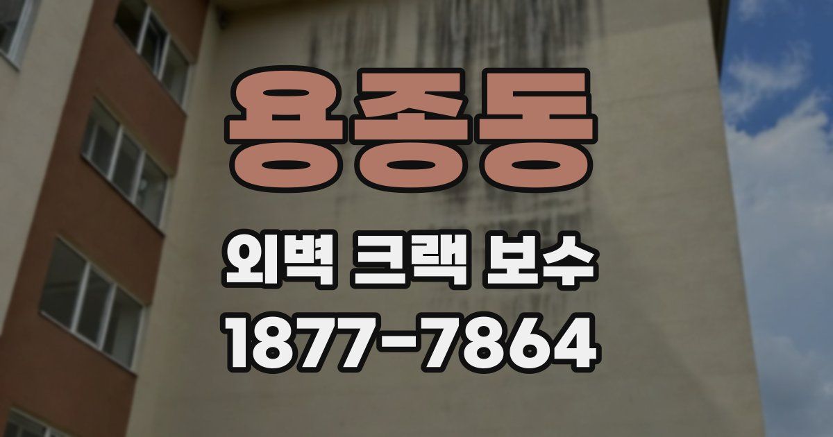 용종동 외벽 크랙 보수