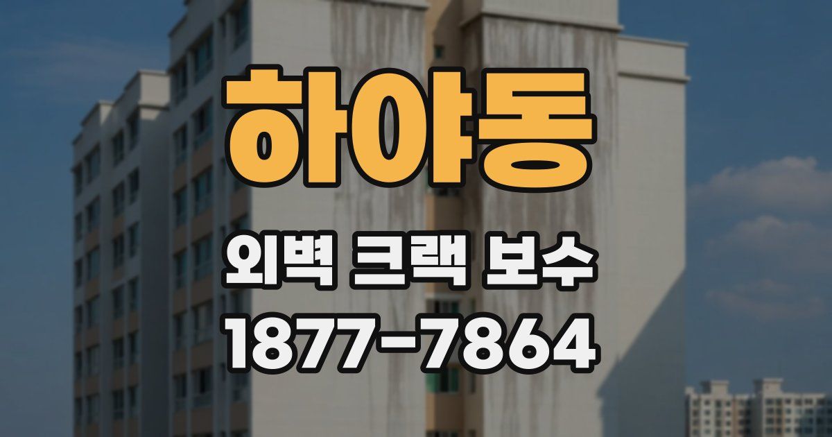 하야동 외벽 크랙 보수