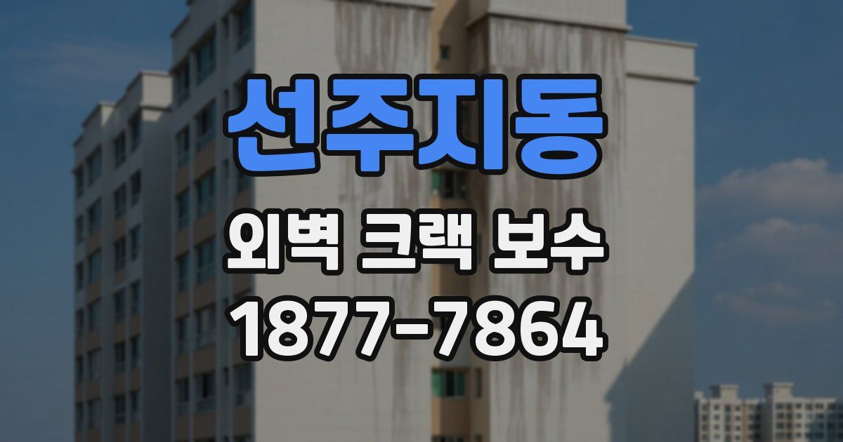 선주지동 외벽 크랙 보수