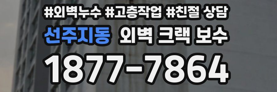 선주지동 외벽 크랙 보수